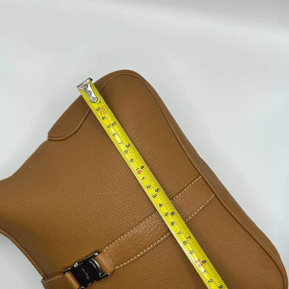 Salvatore Ferragamo Leather Shoulder Bag with Silver Buckle - Picture 14 of 15